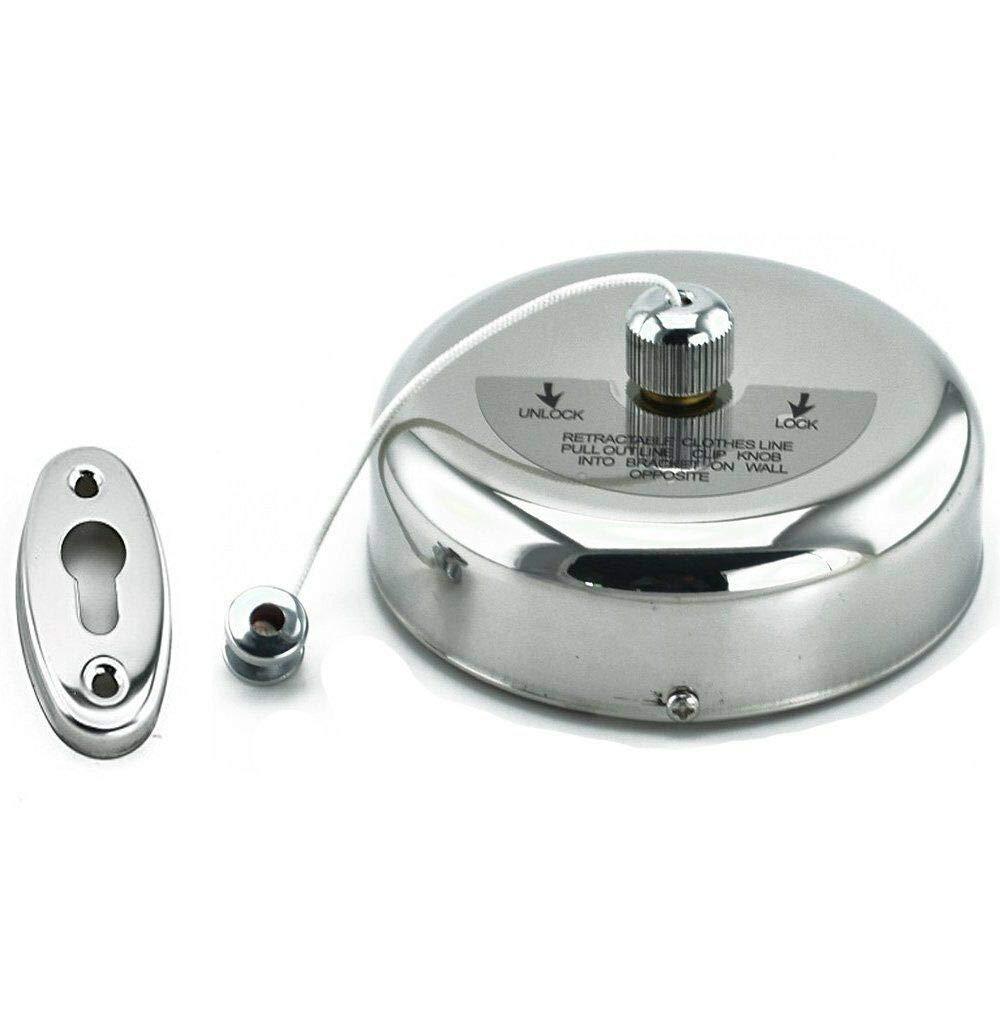 Silver Stainless Steel Retractable Indoor/Outdoor Clothes Line