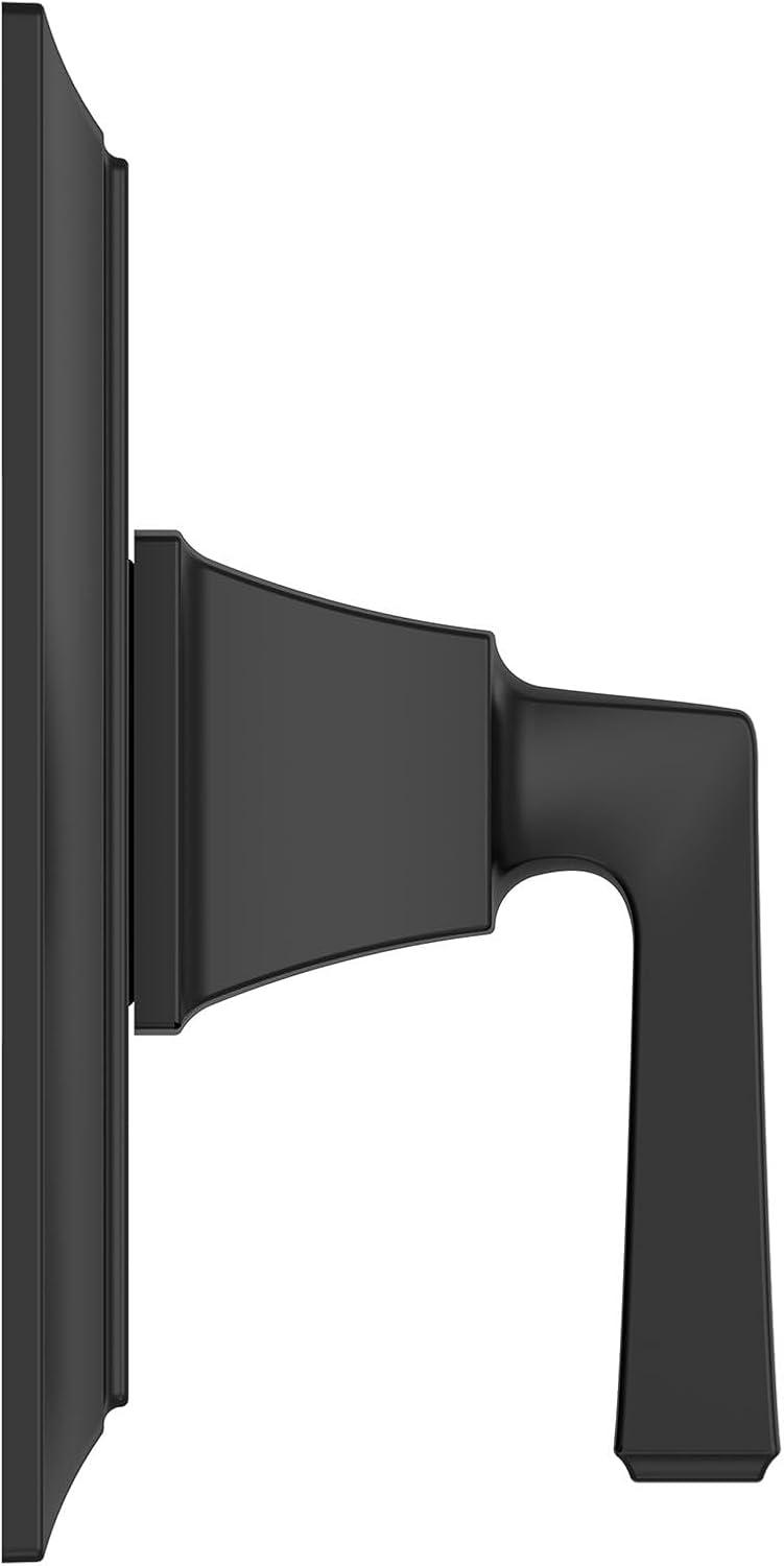 Matte Black Modern Lever Shower Valve Trim Kit