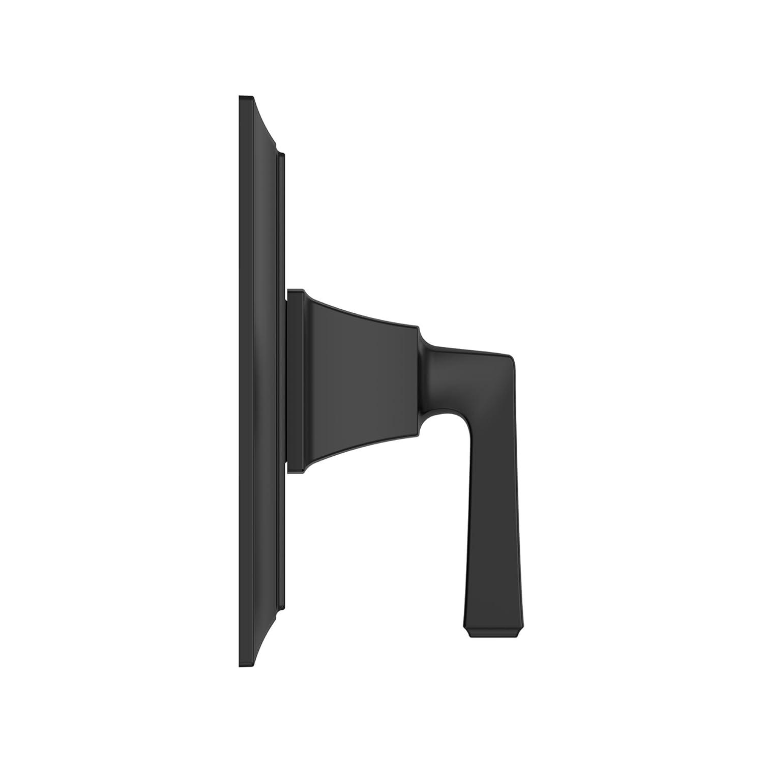 Town Square S 1-Handle Valve Trim Kit for Flash Rough-in Valves in Matte Black (Valve Not Included)