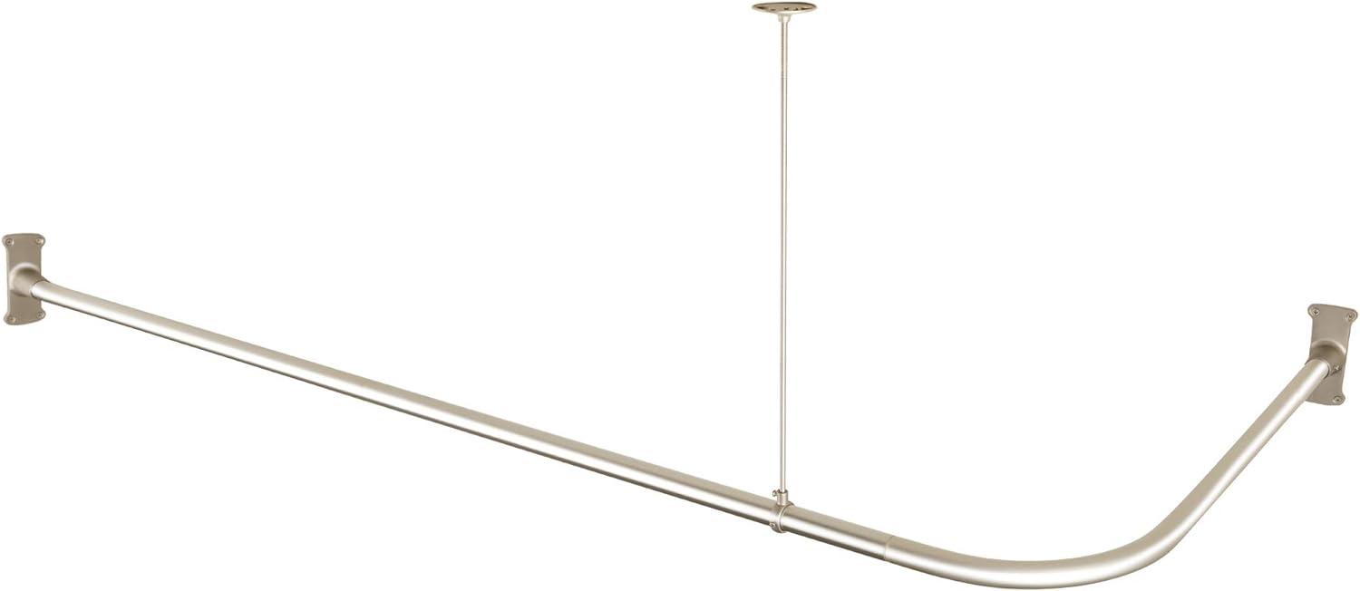 Blooming 62'' L-Shaped Drill / Screw Shower Curtain Rod