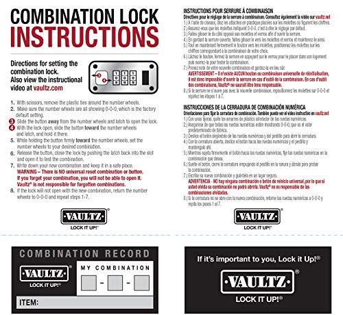 Vaultz Locking Mobile Rolling File Storage Chest, Letter/Legal Wheelie Case, Black/White Stripes