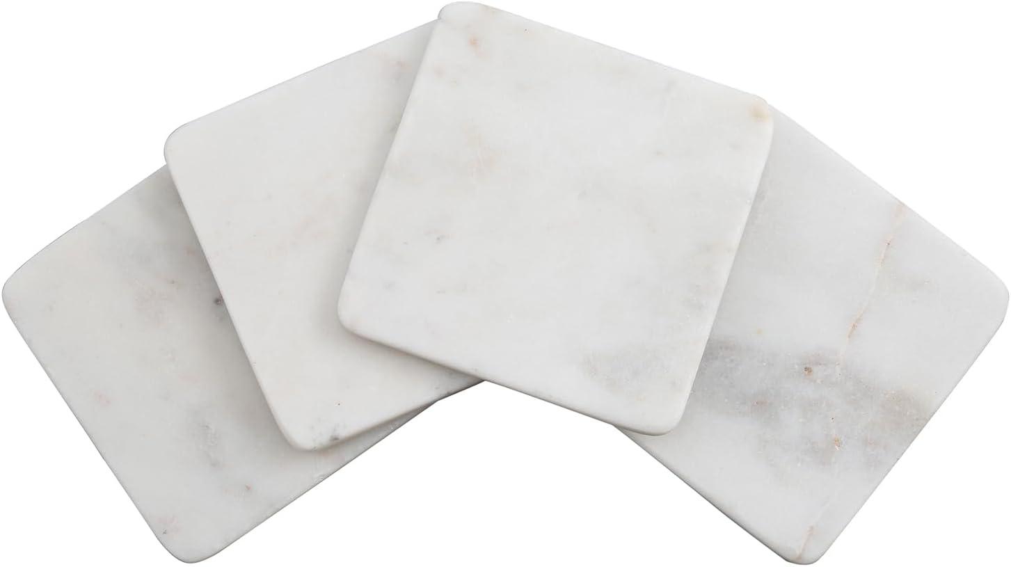 Stoneware Square 4 Piece Coaster Set