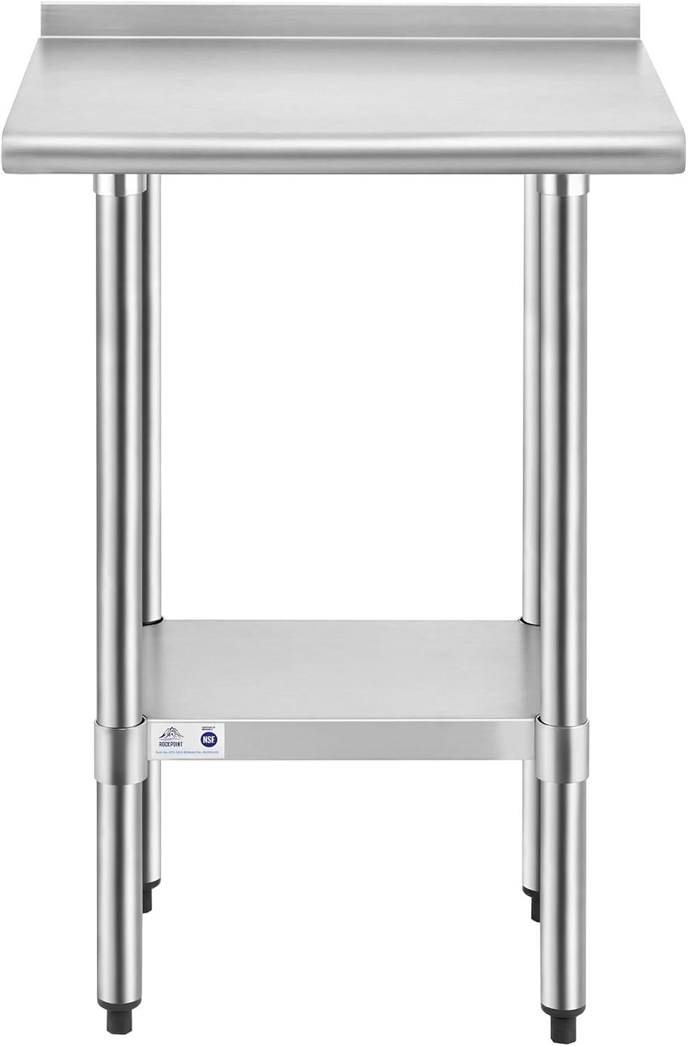 NSF Stainless Steel Commercial Prep Table By GRIDMANN