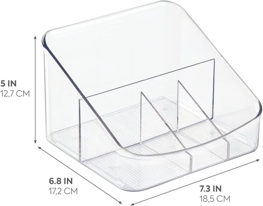 Clear Plastic 4-Compartment Coffee Station Organizer