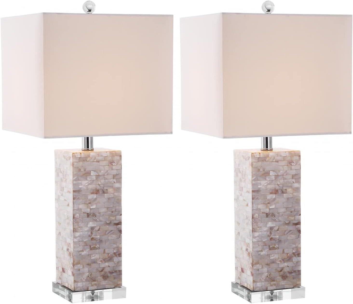 Homer Shell Table Lamp (Set of 2) - Cream - Safavieh