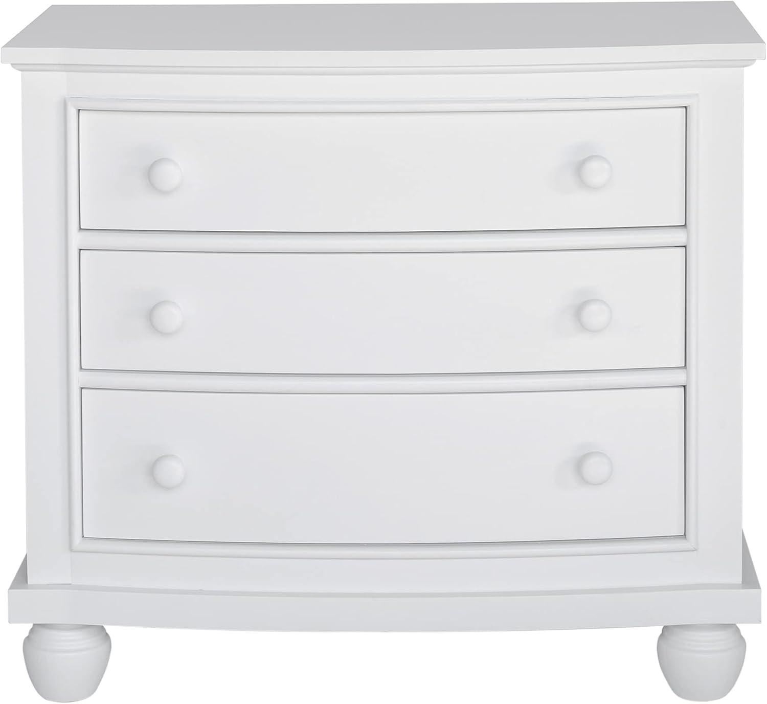 Sunset Trading 3-Drawer Shutter Coastal Wood Nightstand in White