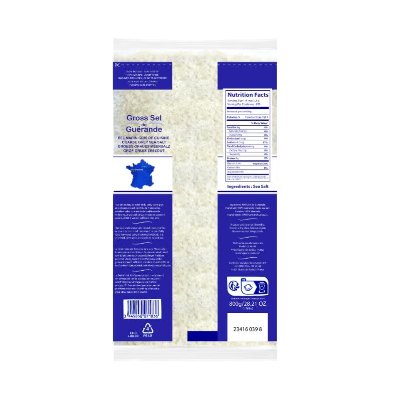 Le Guerandais Coarse Sea Salt Gros Sel De Guerande, 1.76 Pound