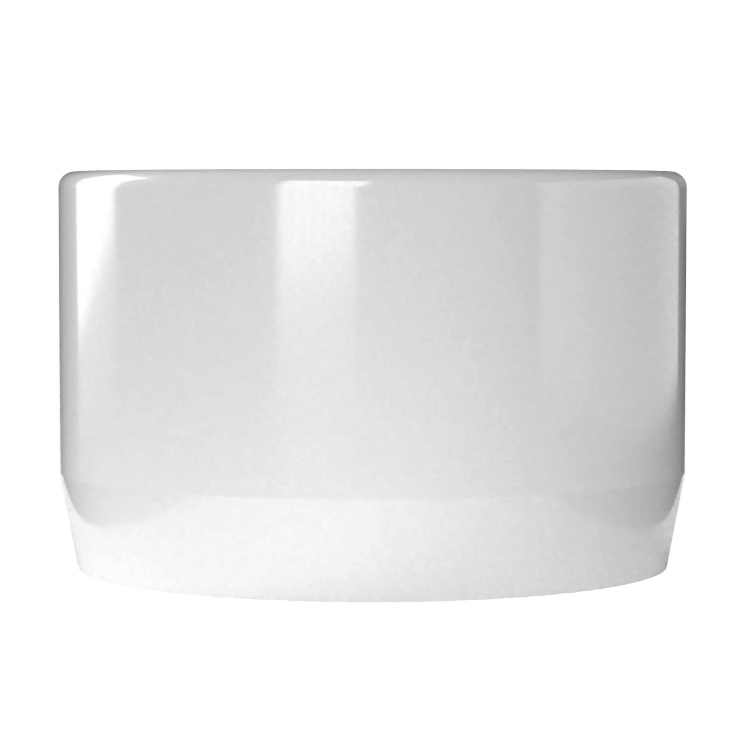 FORMUFIT F002EEC-WH-10 PVC External End Cap, Furniture Grade, 2" Size, White (Pack of 10)