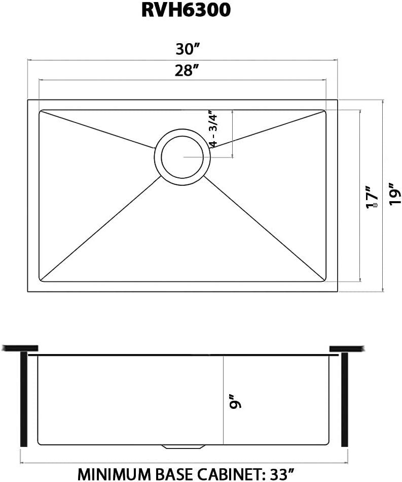 30-Inch Matte Black Stainless Steel Undermount Kitchen Sink