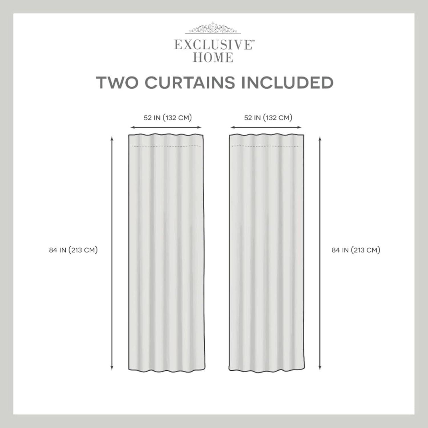 Set of 2 (84"x52") Velvet Heavyweight Hidden Tab Top Curtain Panels Taupe - Exclusive Home: Light Filtering Window Curtains