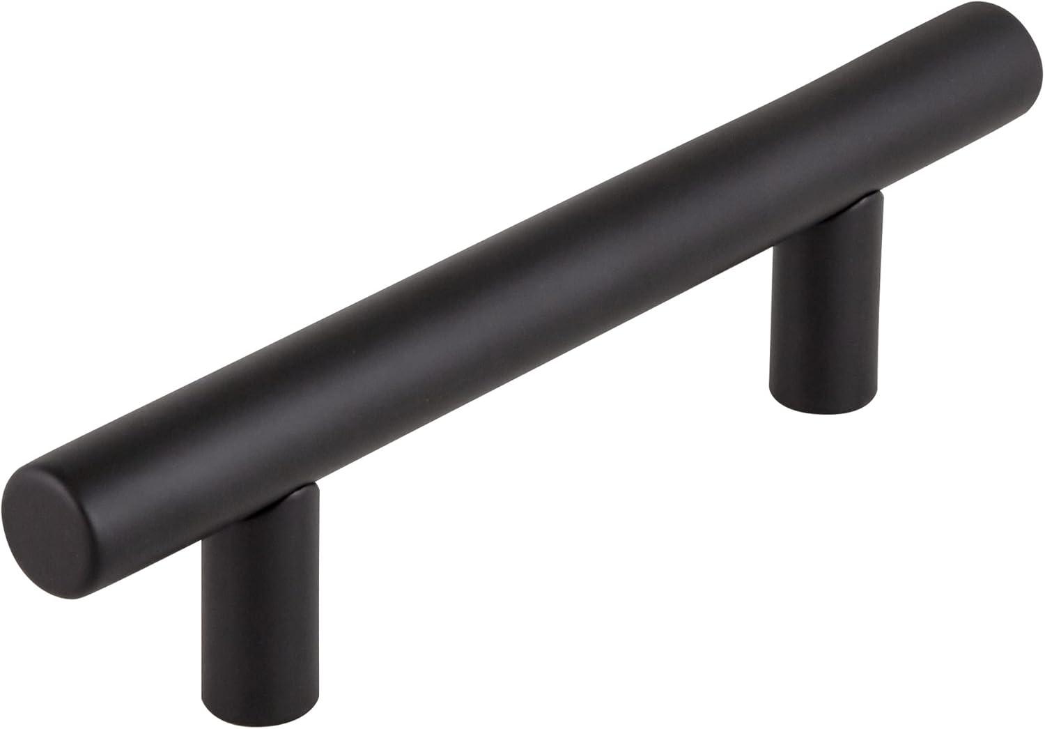 Matte Black Steel Modern Cabinet Bar Pulls with Mounting Hardware