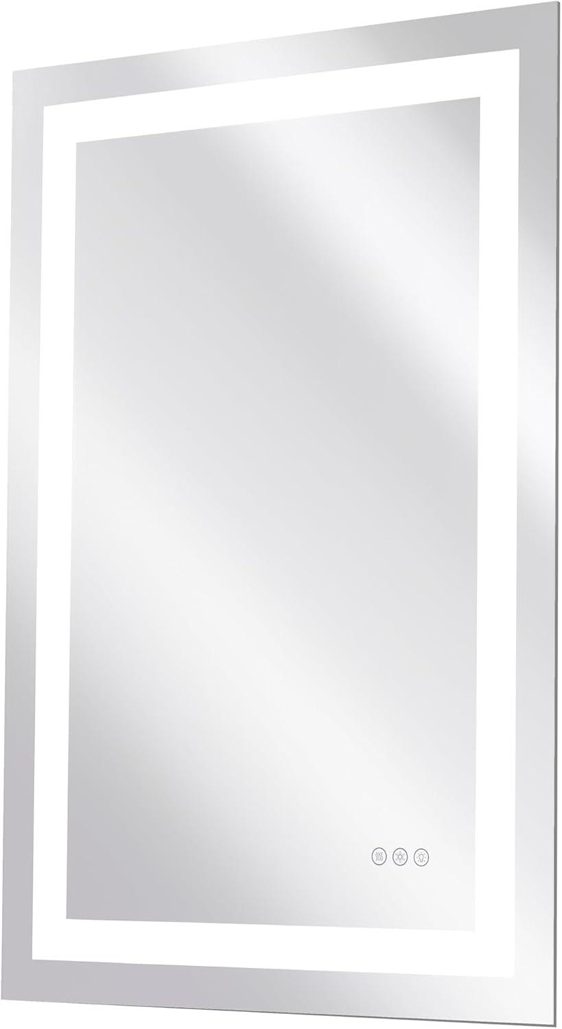 ABM01R-1 30" W x 22" H Rectangle Frameless LED Anti-fog Bathroom Vanities Wall Mirrors