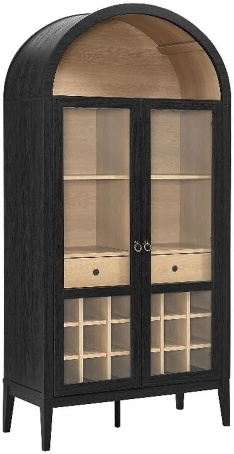 Modway Nolan Arched Bar Cabinet in Black