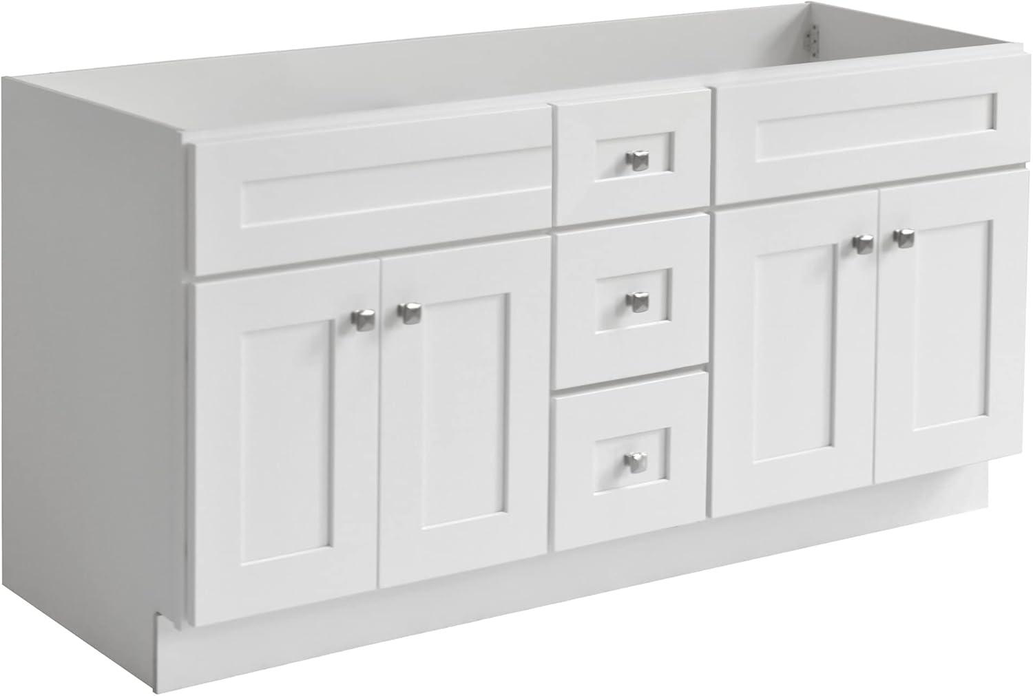 Brookings 60 Inch Bathroom Vanity, Ready to Assemble