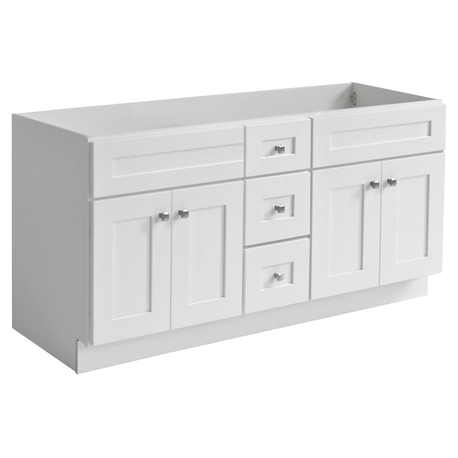 Design House Brookings 60 Inch Bathroom Vanity, Ready to Assemble, Solid Wood, Sherwin Williams – Design House, 599019-