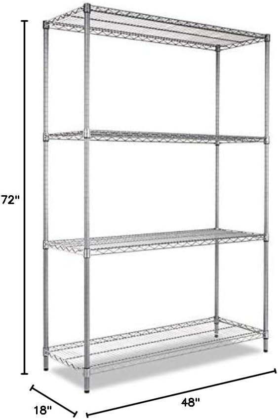 48'' W Height -Adjustable Shelving Unit with Wheels