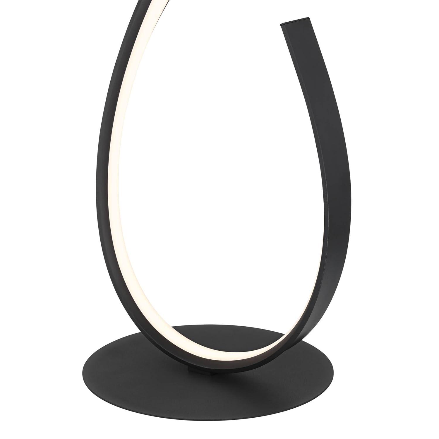 Possini Euro Design Avante Modern 56 1/2" Tall Standing Floor Lamp Ribbon LED Foot Switch Matte Black Finish Living Room Bedroom House Reading Office