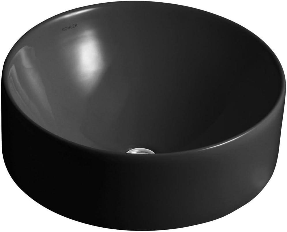 Vox® Vitreous China Circular Vessel Bathroom Sink with Overflow