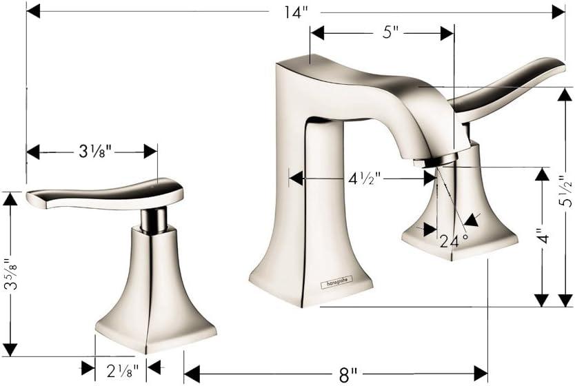 Metris C Two Handles Widespread Bathroom Faucet