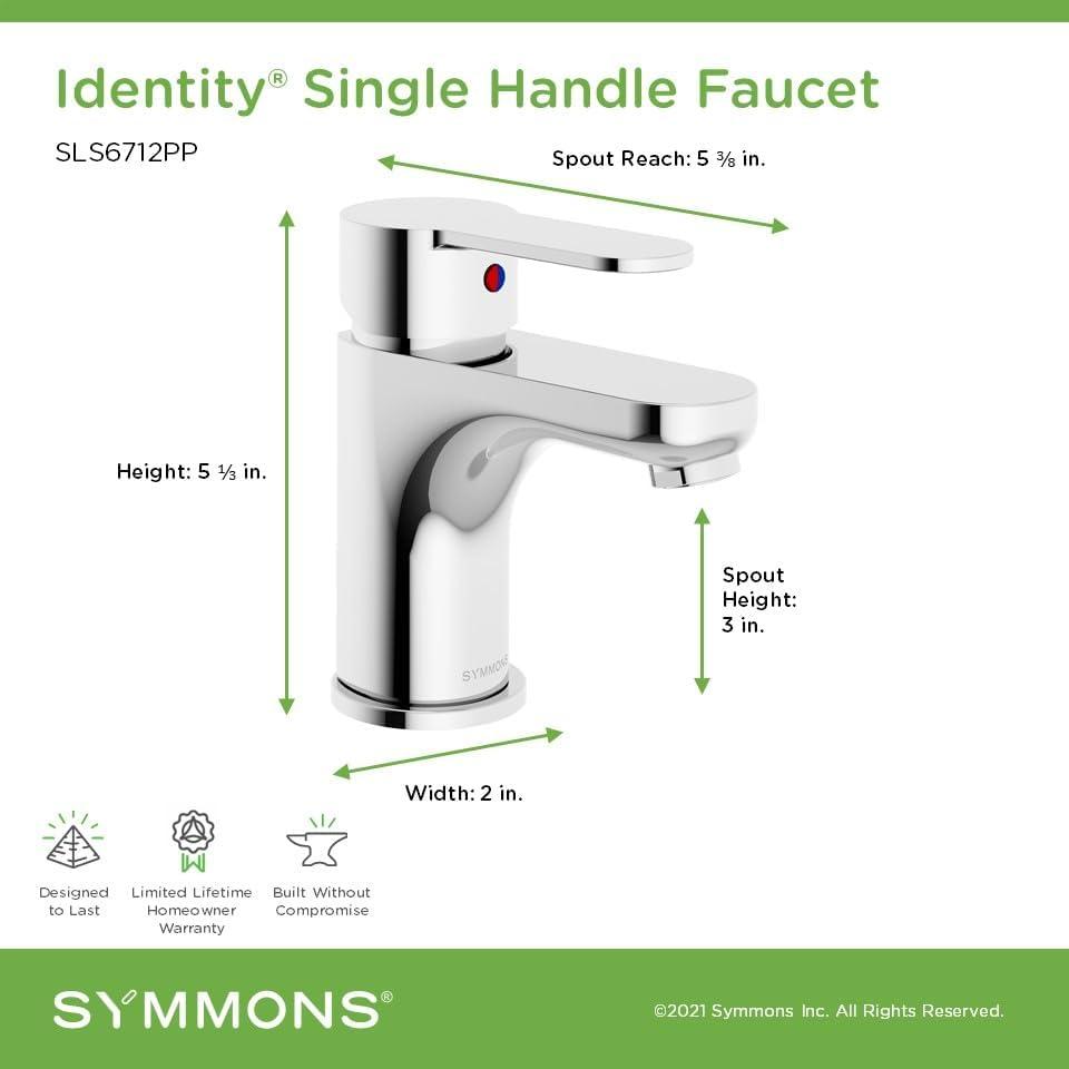 Identity Single-handle Bathroom Faucet with Push Pop Drain