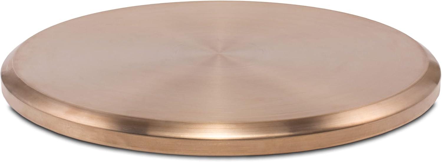 Gold Round Stainless Steel Patio Fire Pit Tabletop Cover