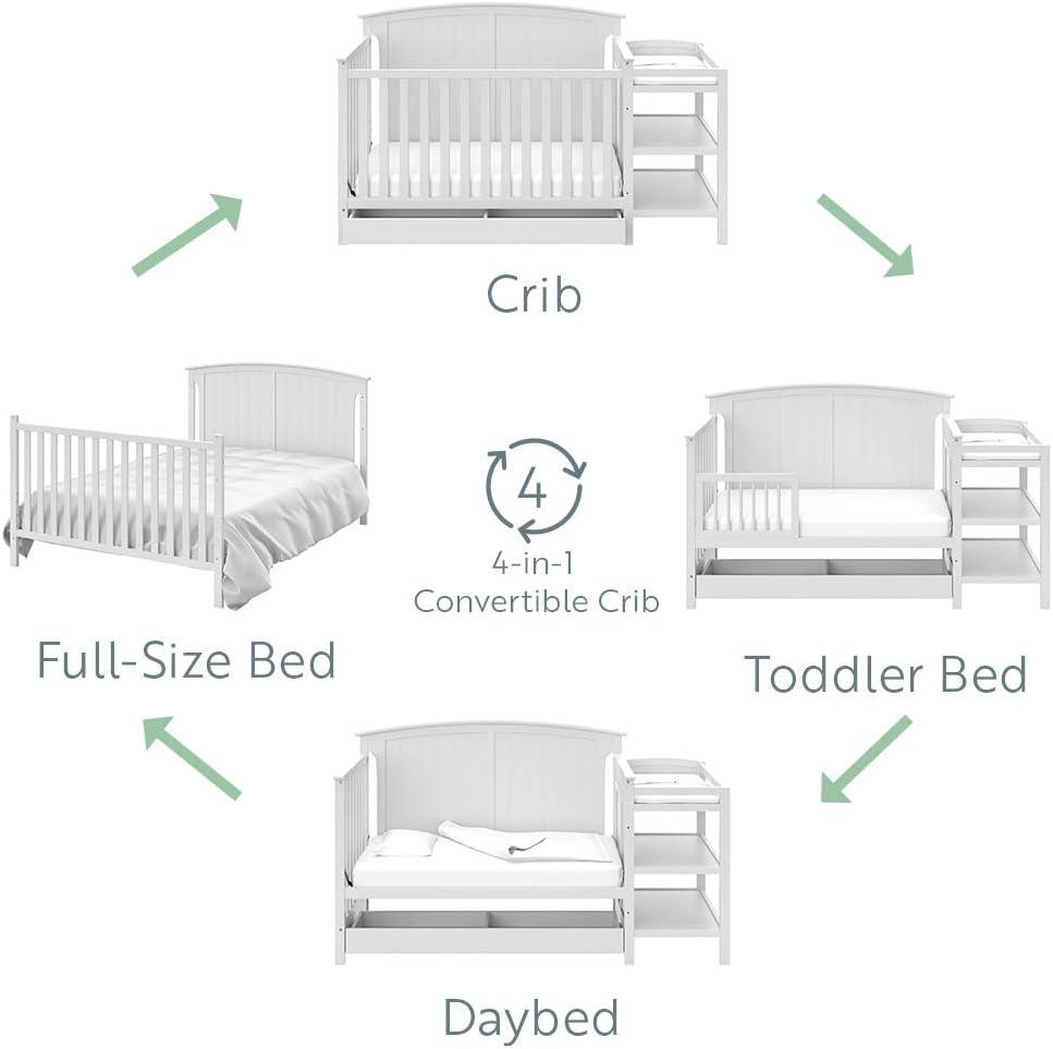 Steveston 5-in-1 Convertible Crib and Changer with Storage