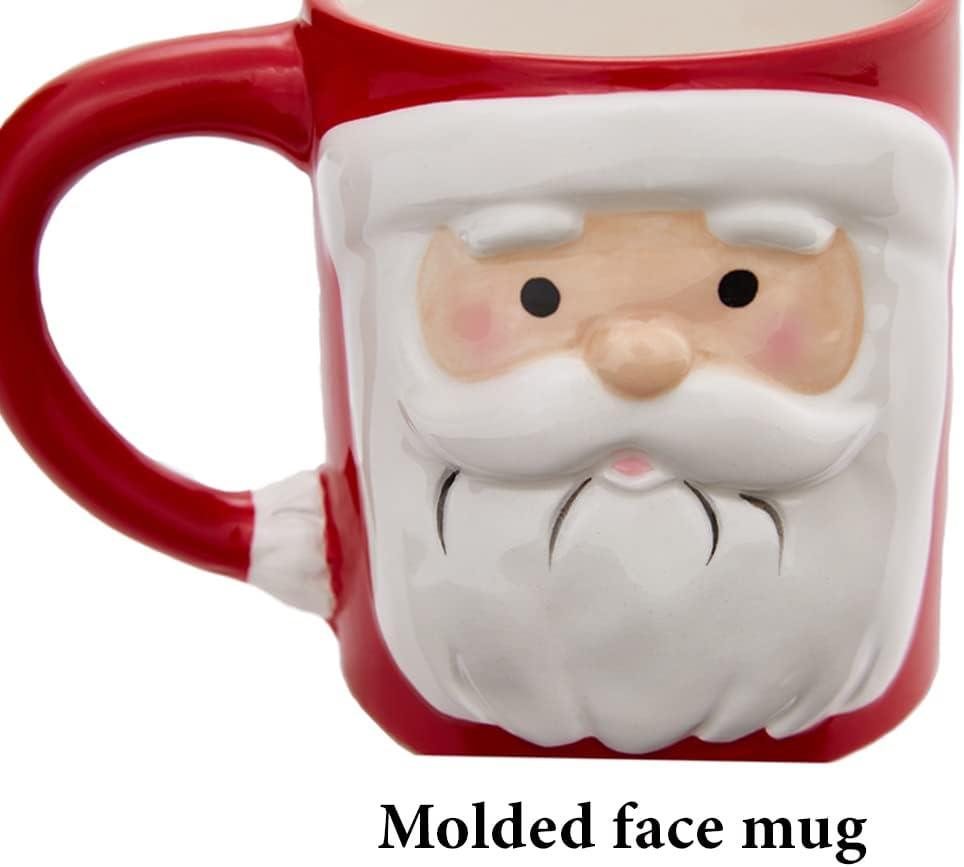 Ralme Santa Claus Mug for Kids or Adults - Large Ceramic Christmas Coffee or Hot Cocoa Mug, 15 oz.