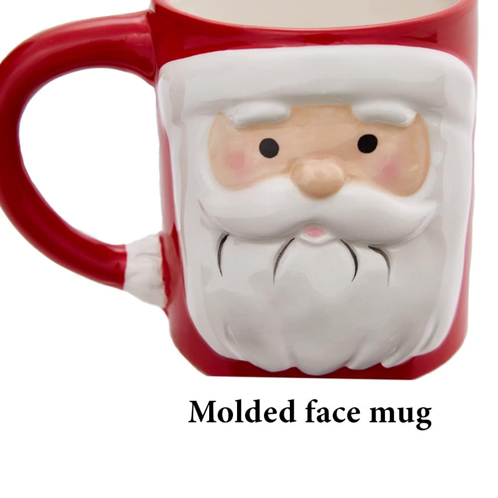 Ralme Santa Claus Mug for Kids or Adults - Large Ceramic Christmas Coffee or Hot Cocoa Mug, 15 oz.