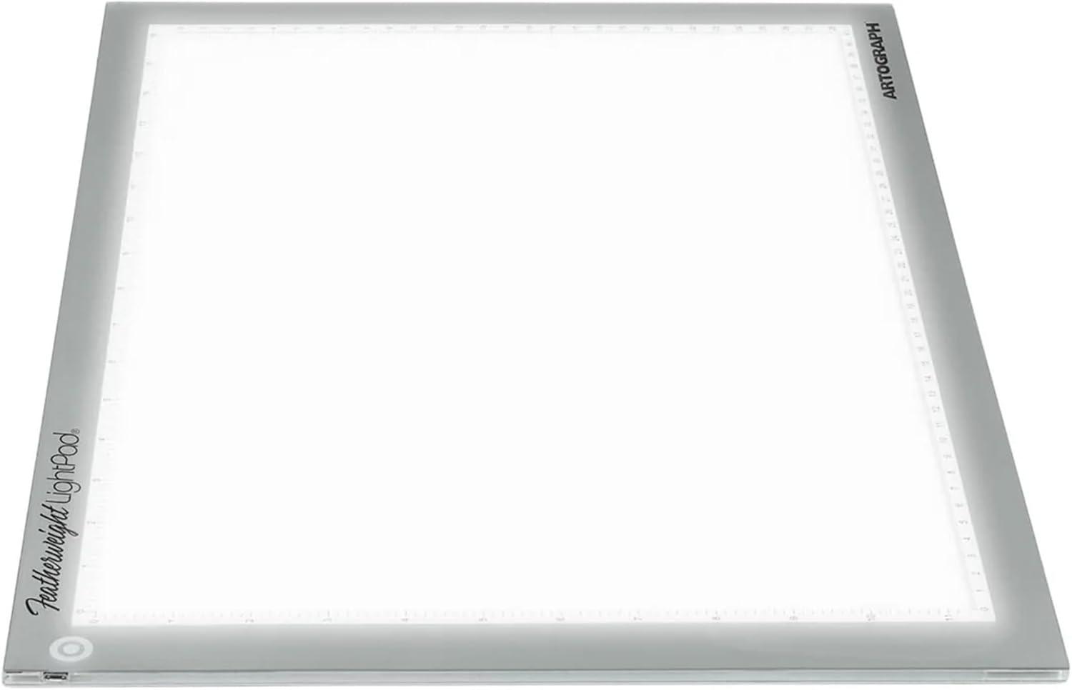 Artograph Featherweight Ultra Thin Lightpad, 12" x 17" Dimmable Slim LED Lightbox Drawing Board for Tracing, Crafting, and Drafting