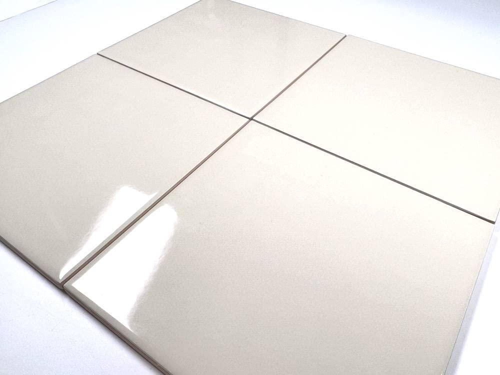 Almond Glossy Ceramic 6x6 Wall Tiles for Bathroom and Kitchen