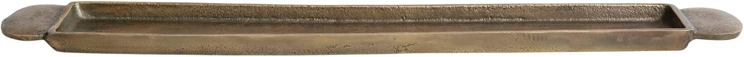 Creative Co-Op Vintage Decorative Narrow Aluminum Tray, Antique Gold Finish