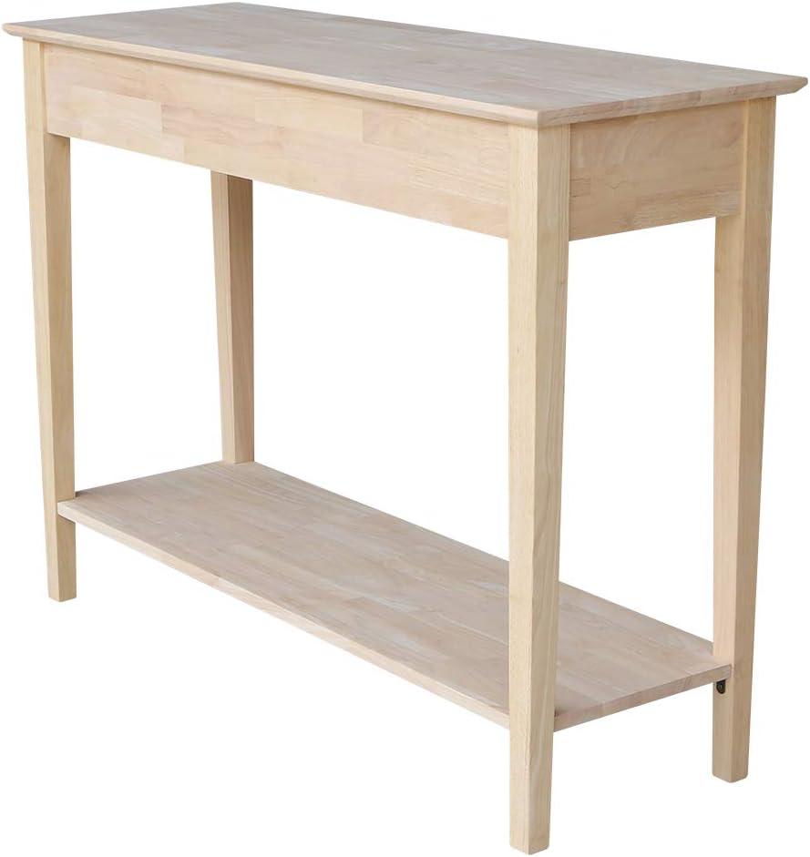 International Concepts Spencer Server-Wood: Hardwood Entryway Table with Drawers & Fixed Shelf