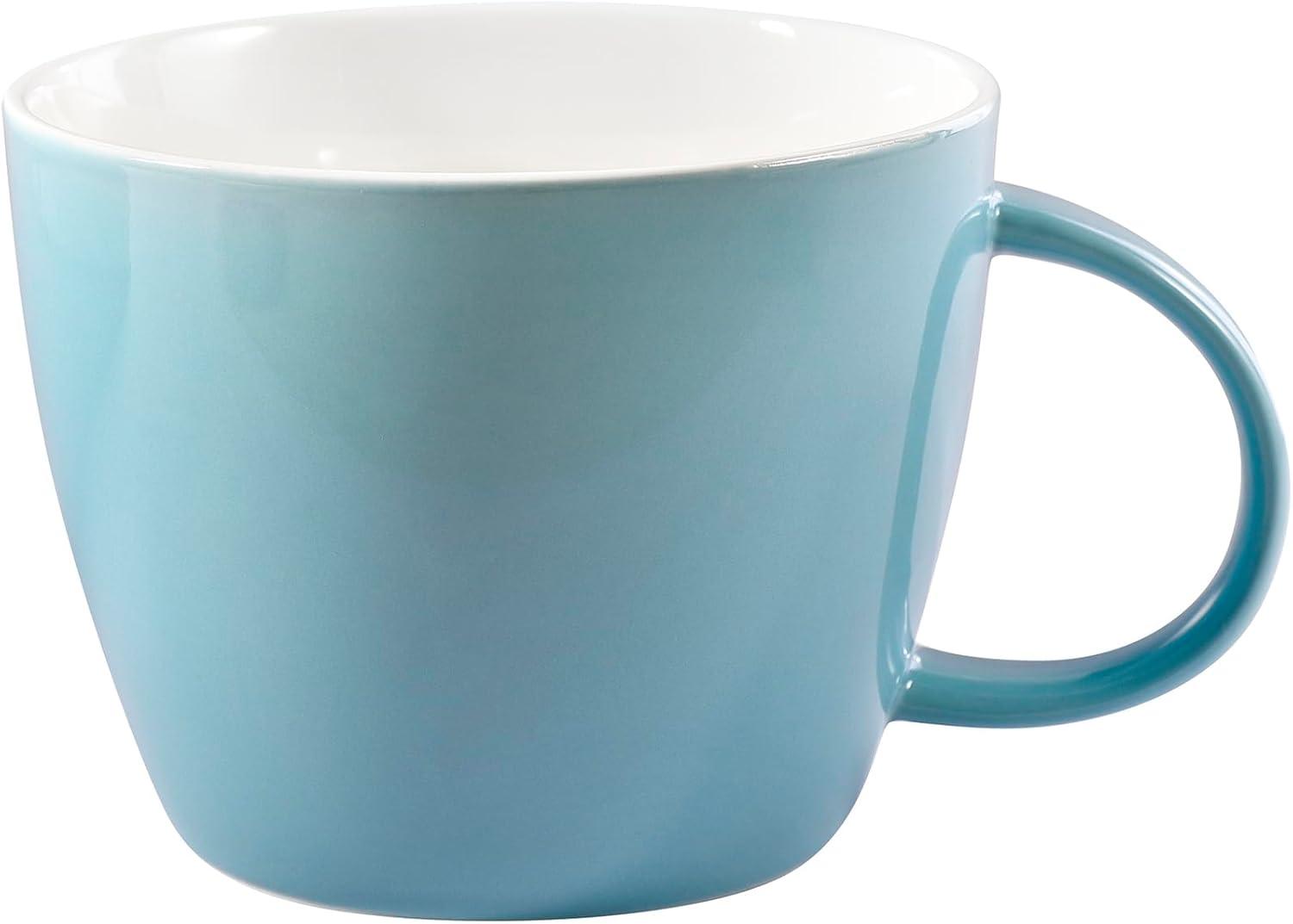 Solid Color Extra Large Ceramic Mugs for Coffee or Soup, Microwave and Dishwasher Safe