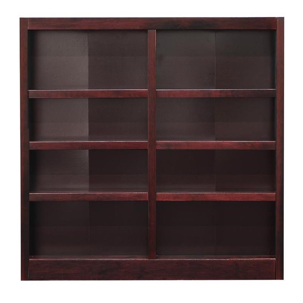 Concepts In Wood  Double Wide Bookcase- Cherry Finish 6 Shelves