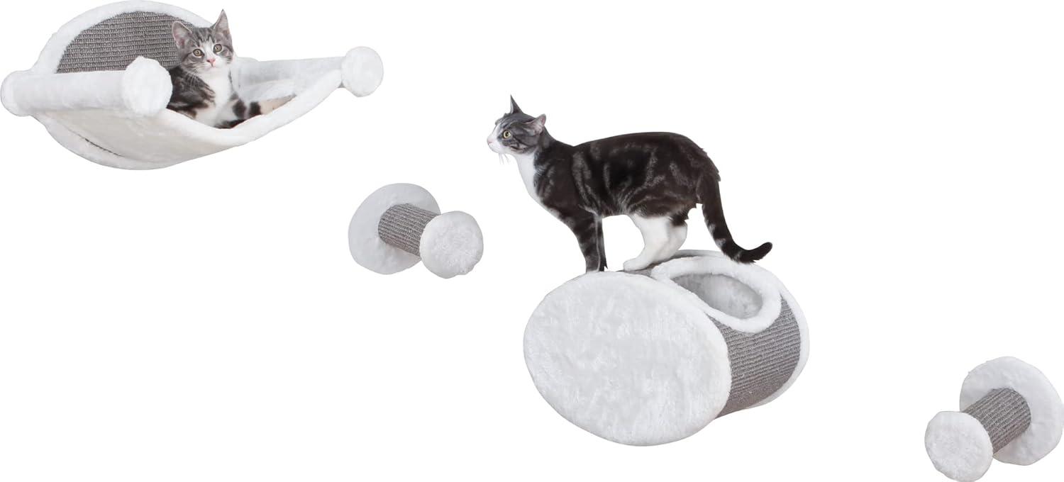TRIXIE Wall Mounted Cat Lounge Set, Hammock and Condo with Two Steps, Cat Furniture, Scratching Post & Reviews | Wayfair