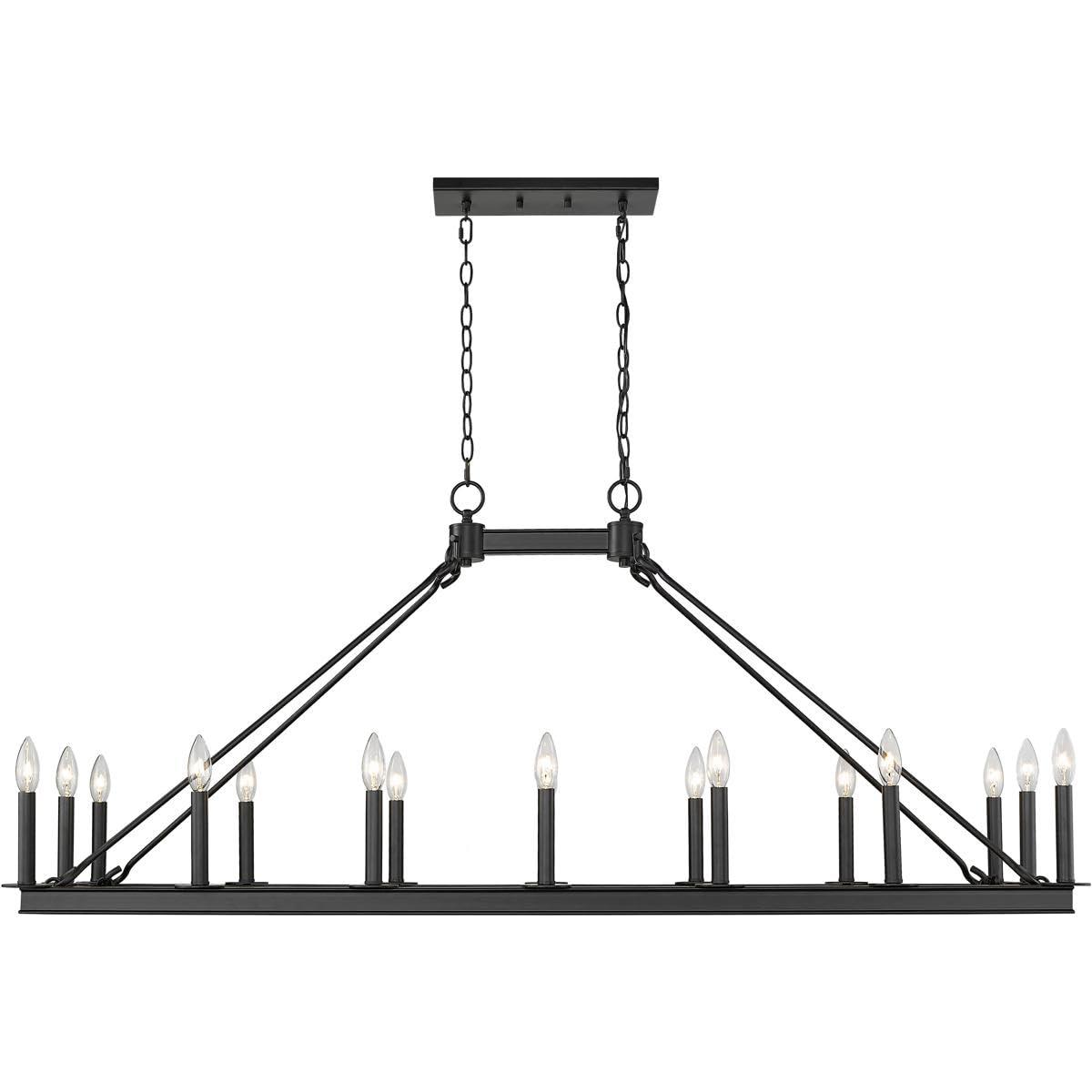Z-Lite Barclay 16 - Light Chandelier in  Matte Black
