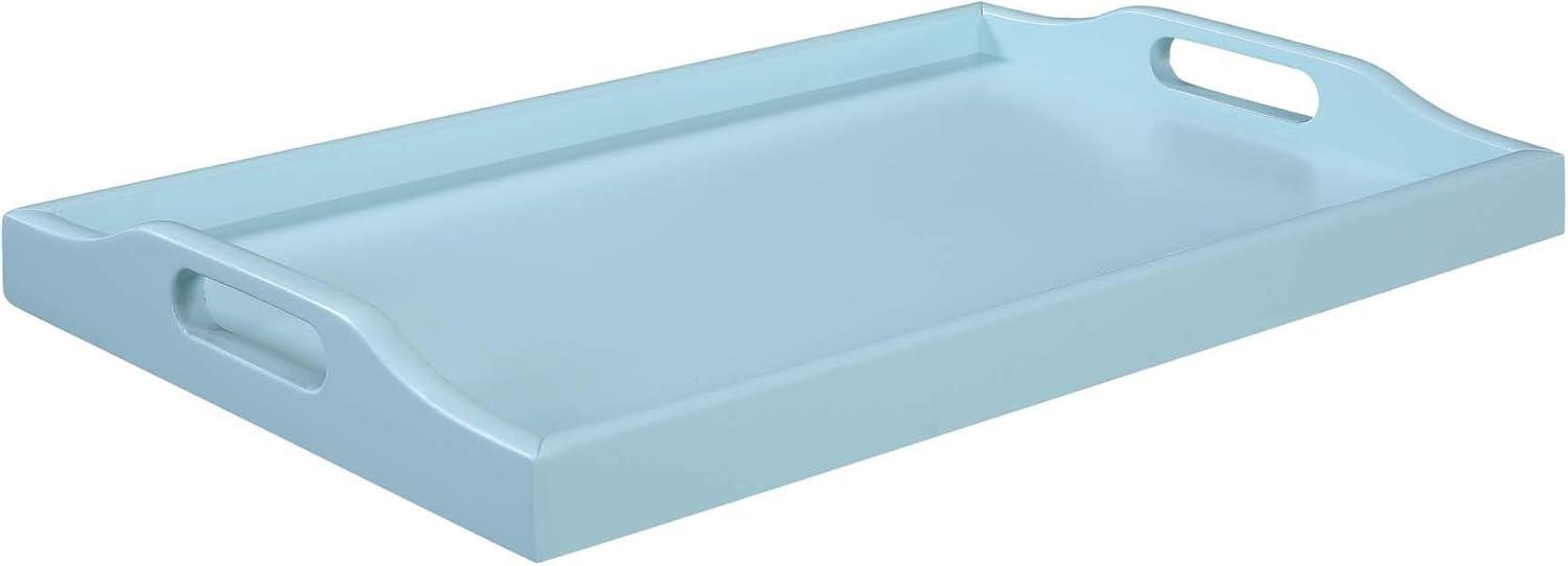 Convenience Concepts Designs2Go Decorative Serving Tray in Sea Foam Blue Wood Finish