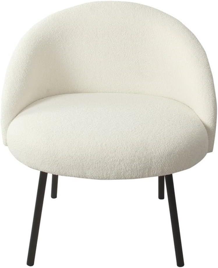 Modern Faux Shearling Accent Chair Cream - HomePop