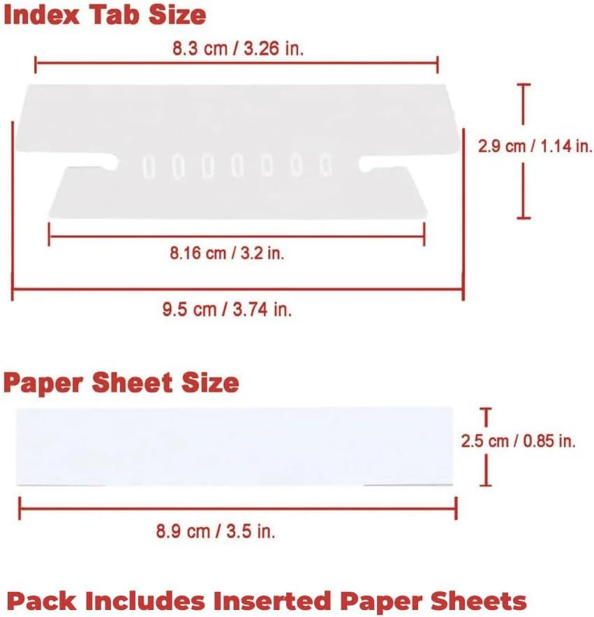 1InTheOffice Clear Hanging Folder Tabs, and Inserts 3-1/2" x 5/8", 100/Pack (3 1/2")