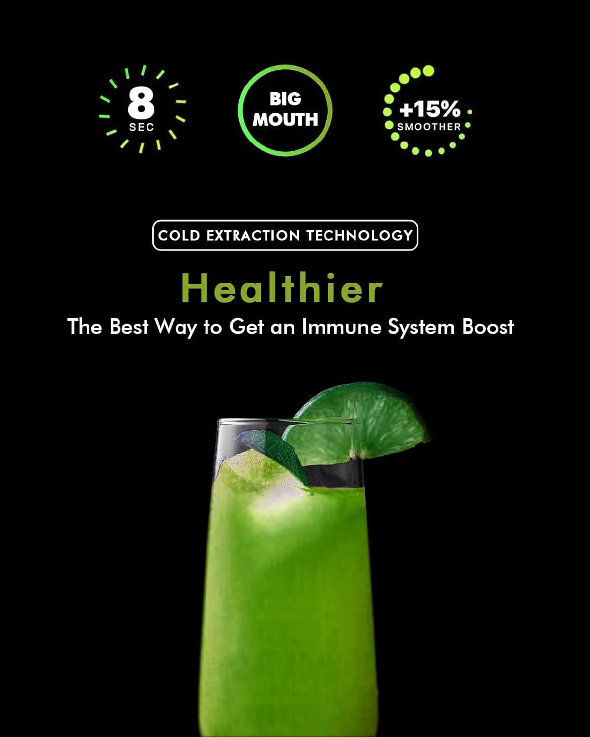 SiFENE 800W Centrifugal Juicer Machine, 3.2" Wide Chute, 3 Speed Setting, Overheat Protection, Easy to Clean, Silver