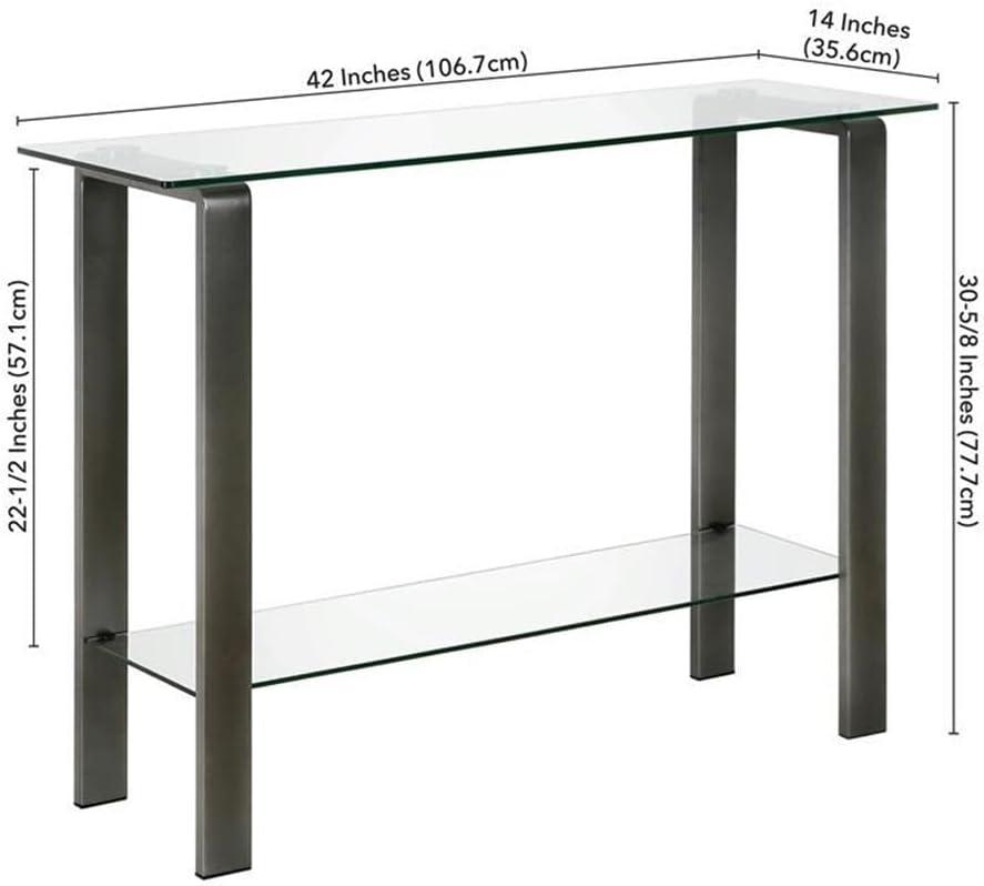 Gunmetal Gray Console Table - Henn&Hart