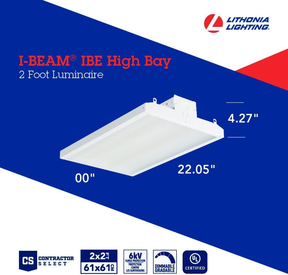 Lithonia Lighting Ibe 12Lm Mvolt Contractor Select I-Beam 22" Wide 12000 Lumen Led High