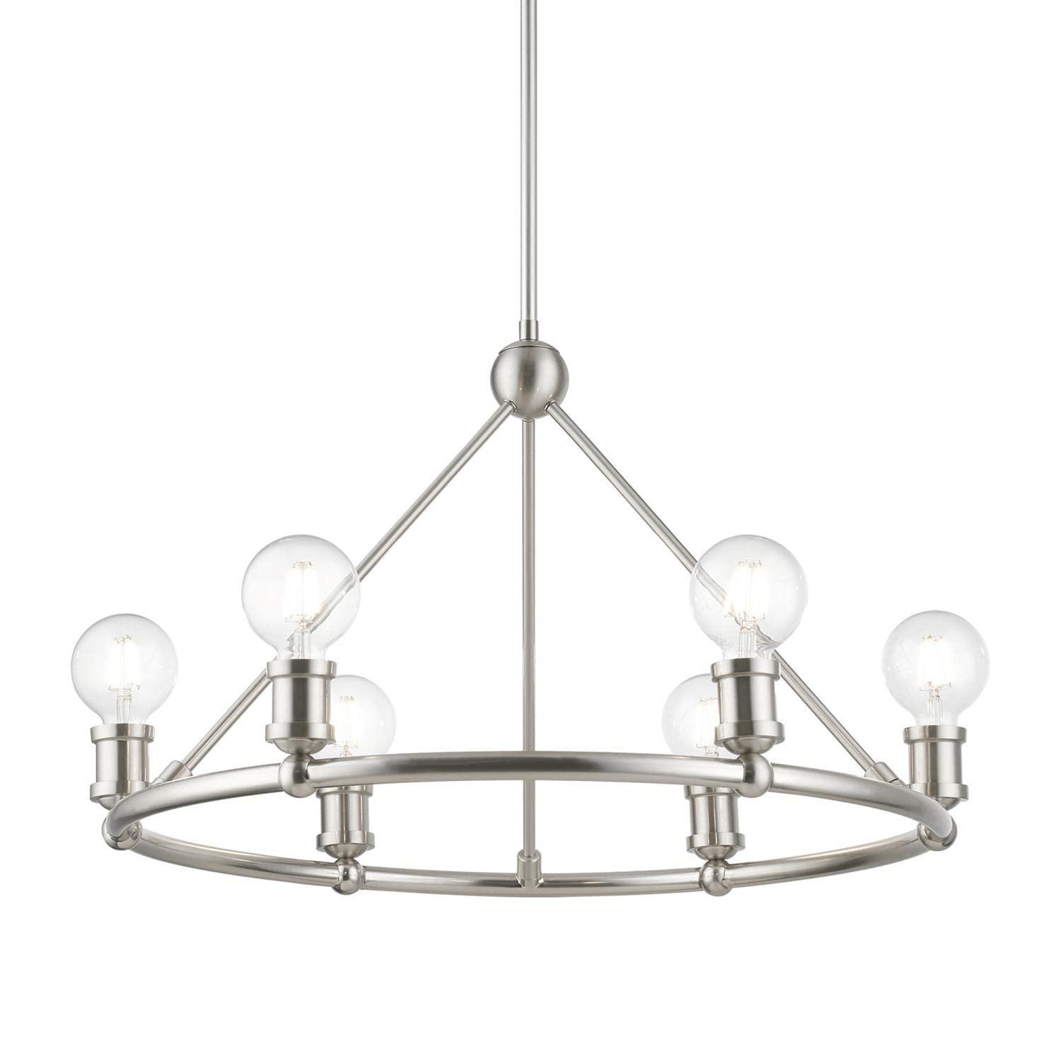 Livex Lighting Lansdale 6 - Light Chandelier in Brushed Nickel