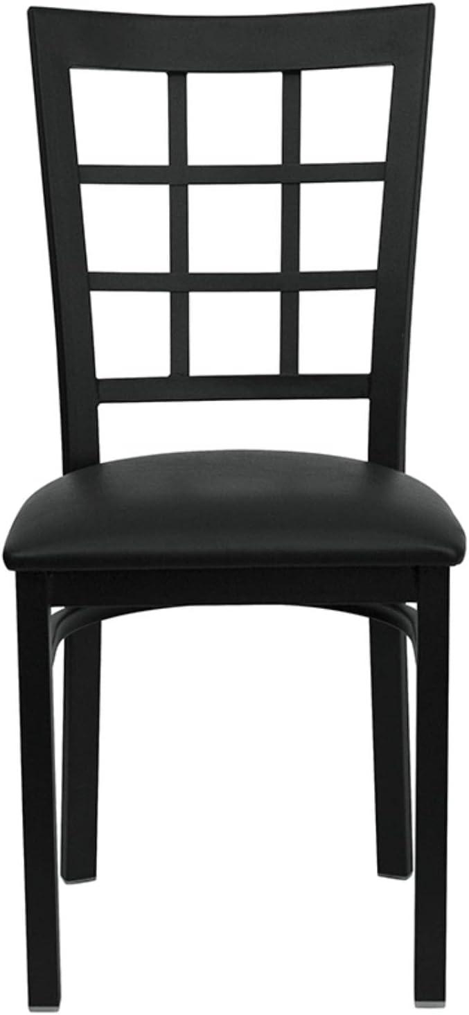 Flash Furniture Black Window Back Metal Restaurant Chair