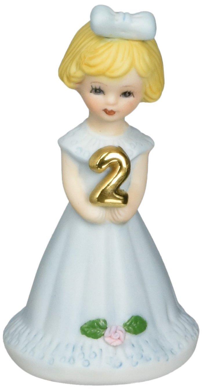 Growing Up Birthday Girls Blonde Age 2 Figurine 3in H