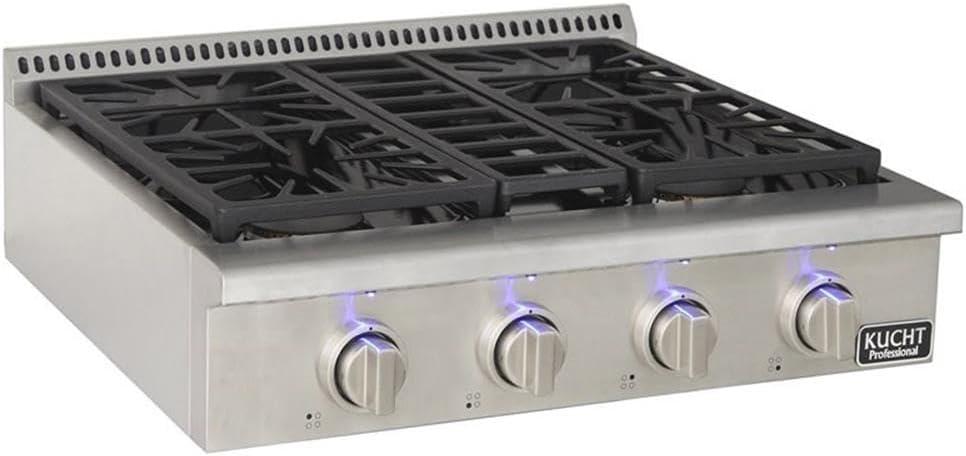 Kucht 30 Inch Stainless Steel 4 Burner Propane Range Top