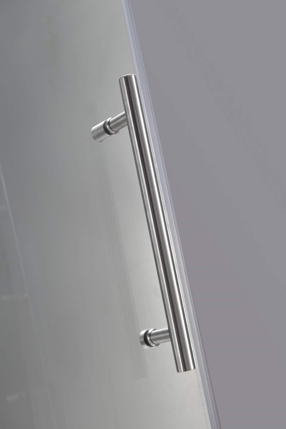 Nautis 72" H Hinged Frameless Shower Door