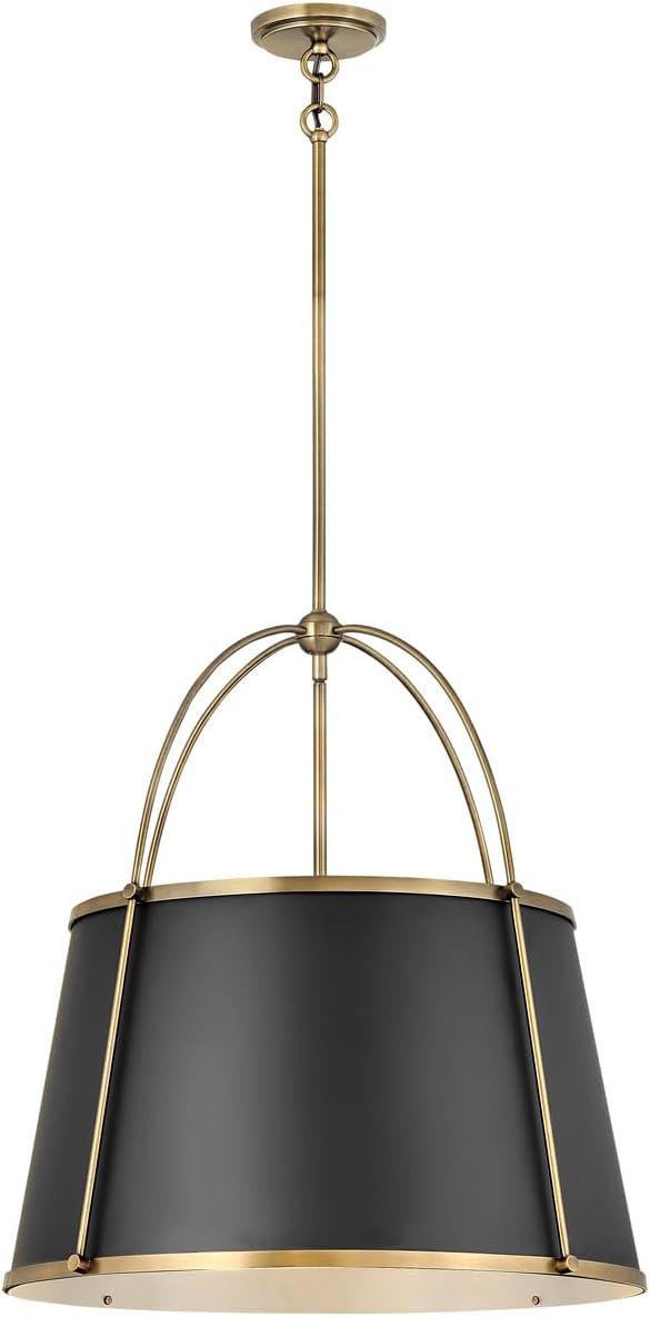 4895WS-Hinkley Lighting-Clarke - 4 Light Large Pendant in Traditional-Transitional Style - 24.5 Inches Wide by 25.25 Inches High-Warm Brass Finish