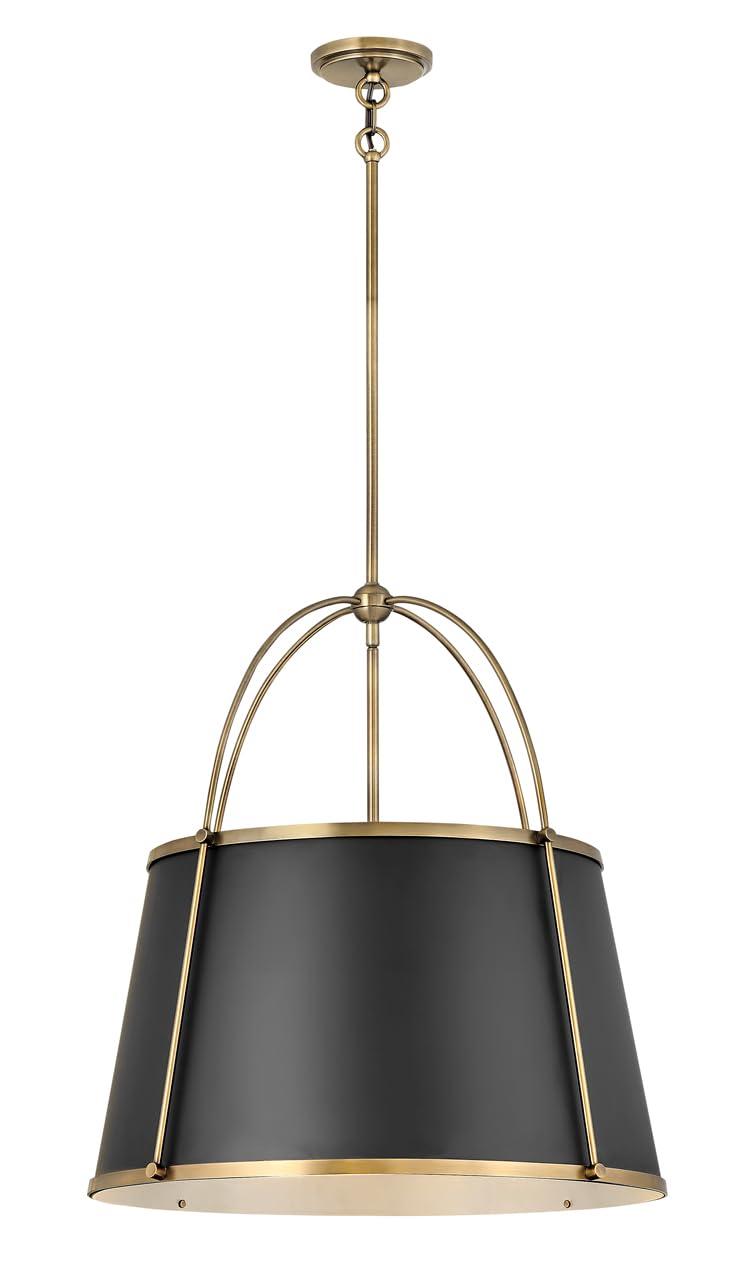 4895WS-Hinkley Lighting-Clarke - 4 Light Large Pendant in Traditional-Transitional Style - 24.5 Inches Wide by 25.25 Inches High-Warm Brass Finish
