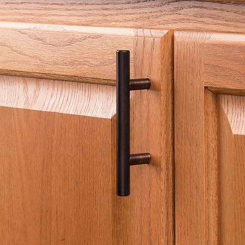 Bar Pull Kitchen Cabinet Handles, Solid Core Drawer Pulls for Cabinet Doors, 2-1/2" (64mm)